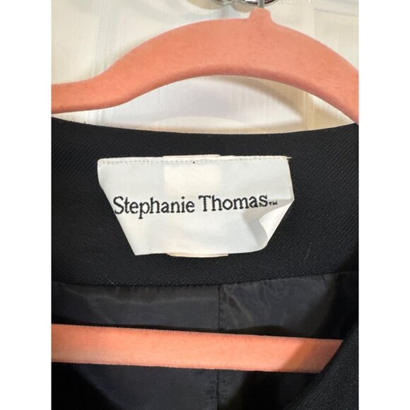 Vintage Stephanie Thomas Women's Black Button-Up Blazer Jacket Read description - Picture 4 of 9